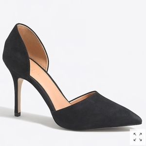 J. Crew Black Suede D’orsay Pumps